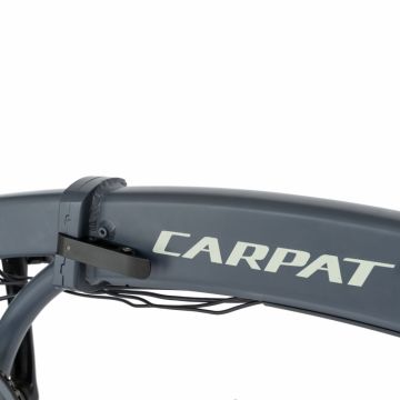 Bicicleta electrica pliabila 20 inch Carpat C201PE gri cu design alb