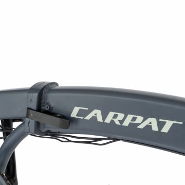 Bicicleta electrica pliabila 20 inch Carpat C201PE gri cu design alb