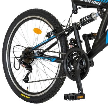 Bicicleta MTB-FS Saiguan Revoshift 18 viteze Roti 26 inch RICH CSR2649A negru cu albastru