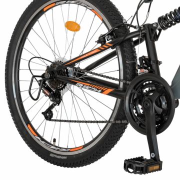 Bicicleta MTB-FS Saiguan Revoshift 26 inch Rich CSR2649A gri cu portocaliu