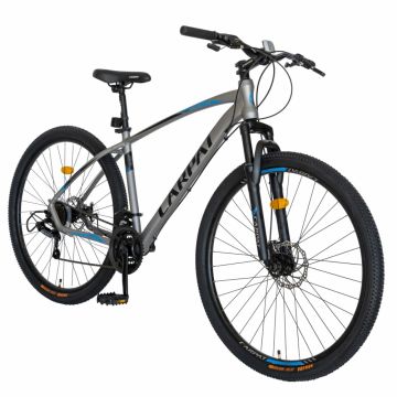 Bicicleta MTB-HT 27.5 inch frane pe disc Carpat CSC2757C gri cu design albastrunegru