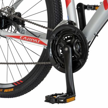 Bicicleta MTB-HT manete schimbator MicroshiftShimano Roti 29 Inch Carpat C2979H gri cu rosu