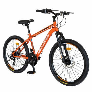 Bicicleta MTB-HT Saiguani 24 inch Velors Poseidon CSV2409A portocaliualbnegru