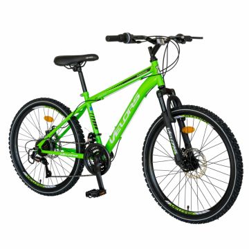 Bicicleta MTB-HT Saiguani 24 inch Velors Poseidon CSV2409A verdealbnegru