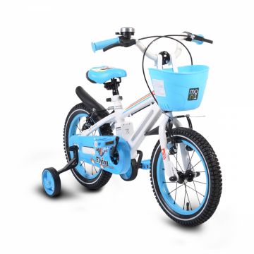 Bicicleta pentru copii cu cadru iluminat Moni Flash Albastru 14 inch