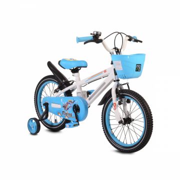 Bicicleta pentru copii cu cadru iluminat Moni Flash Blue 16 inch