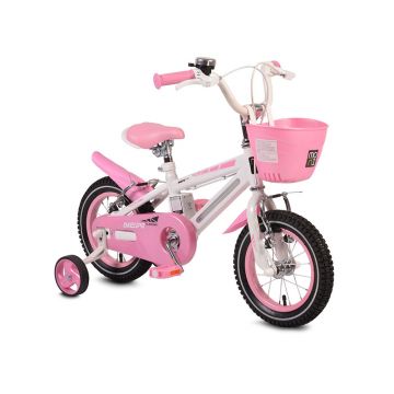 Bicicleta pentru copii cu cadru iluminat Moni Flash Pink 12 inch