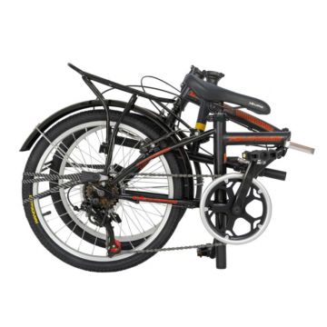 Bicicleta pliabila Shimano Revoshift Tourney 20 inch Velors Advantage V2054B cadru negru cu design rosu