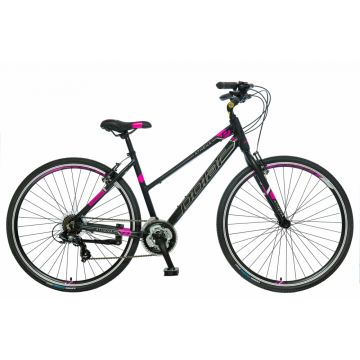 Bicicleta Trekking Polar Athena Rigid 28 inch L negru-roz