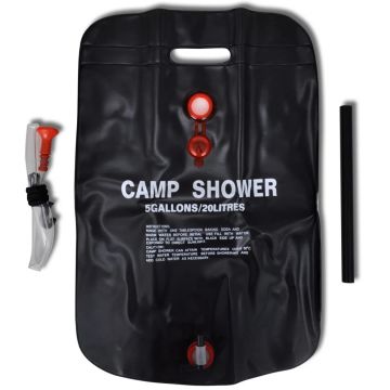 Duș de tabără, duș solar baie de exterior, 20 L, 2 buc Duș de tabără, duș solar baie de exterior, 20 L, 2 buc