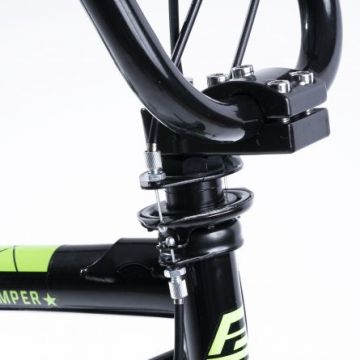 Bicicleta BMX 20 inch Carpat Jumper C2017A cadru negru cu design verde