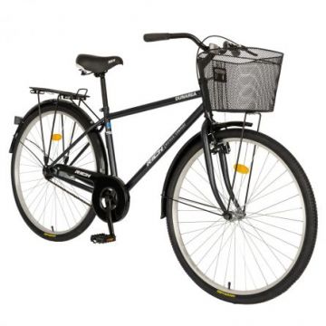 Bicicleta City 28 inch RICH Dunarea R2891A cadru negru cu design alb