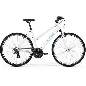 Bicicleta de oras/trekking femei M-BIKE CRS-10V Lady Alb/Albastru 2021