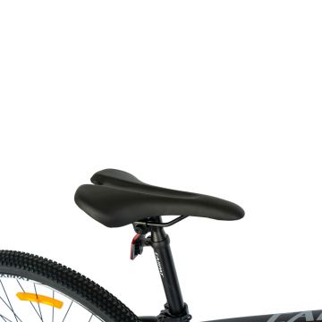Bicicleta MTB-HT Shimano Tourney TY-300 29 inch Carpat CSC2957C negru cu design galbenalbastru