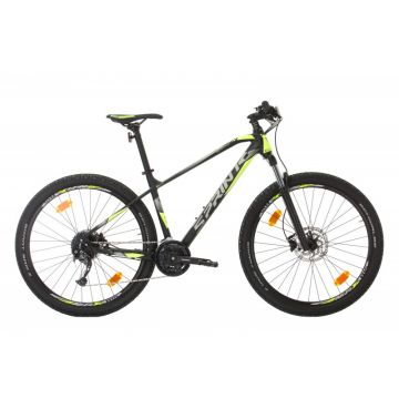 Bicicleta MTB Sprint Apolon 29 Negru Mat/Verde Neon 480 mm
