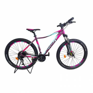 Bicicleta MTB Sprint Maverick Pro Lady 27.5 Violet Mat Roz Neon 400mm