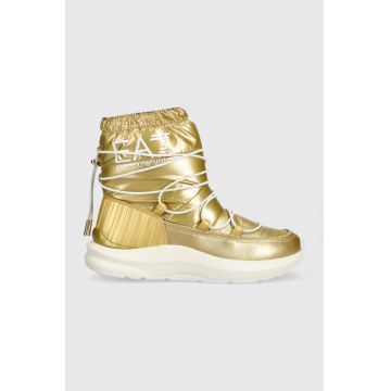 EA7 Emporio Armani cizme de iarna Snow Boot culoarea auriu