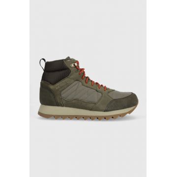 Merrell pantofi Alpine Sneaker 2 Mid Polar Waterproof barbati, culoarea verde, izolat