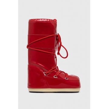 Moon Boot cizme de iarna Icon Vinile Met culoarea rosu