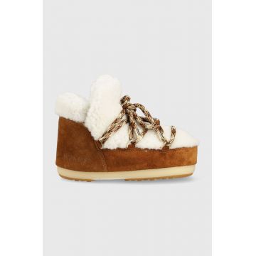 Moon Boot cizme de iarna Pumps Shearling culoarea maro