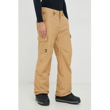 Quiksilver pantaloni Porter culoarea bej