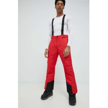 4F pantaloni de schi culoarea rosu