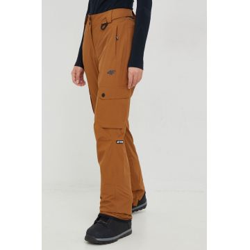 4F pantaloni snowboard culoarea maro