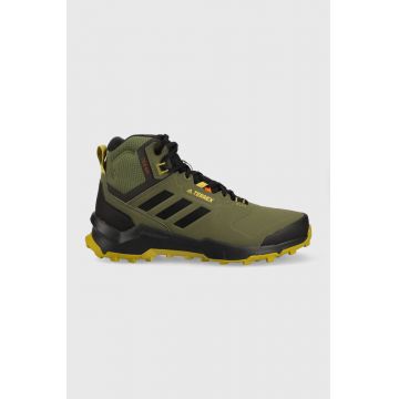 Adidas TERREX pantofi 4X4 Mid Beta barbati, culoarea verde, izolat