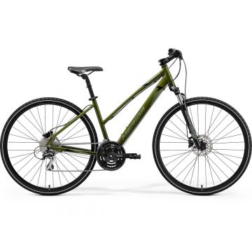 Bicicleta de trekking/oras pentru femei Merida Crossway 20-D Lady Verde Inchis(Verde Metalizat/Negru) 2021