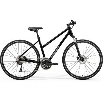 Bicicleta de trekking/oras pentru femei Merida Crossway 300 Lady Negru Lucios(Argintiu Mat) 2021