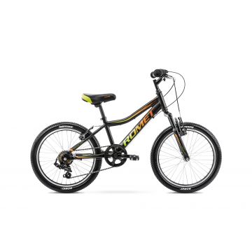 Bicicleta pentru copii Romet Rambler Kid 2 Negru/Portocaliu/Verde 2022