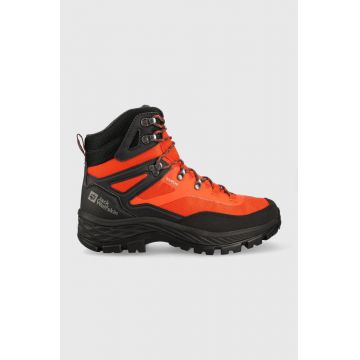 Jack Wolfskin pantofi Rebellion Guide Texapore Mid barbati, culoarea portocaliu