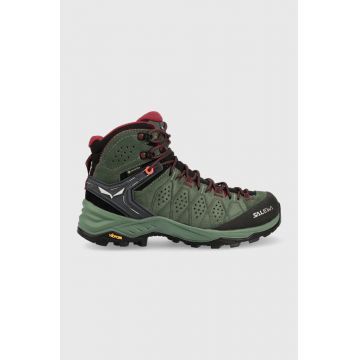 Salewa pantofi Alp Trainer 2 Mid GTX femei, culoarea verde