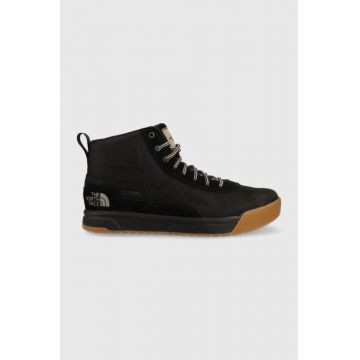 The North Face pantofi Larimer Mid Waterproof barbati, culoarea negru, izolat