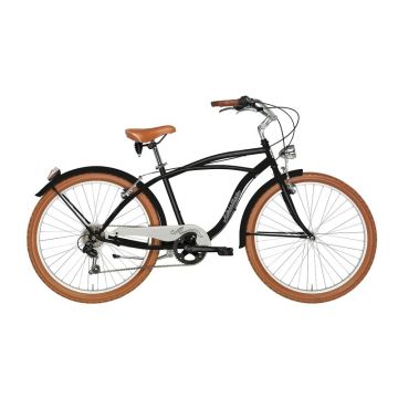 Bicicleta Adriatica Cruiser Man 26 6V Neagra 45 cm