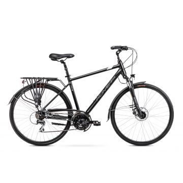 Bicicleta de Trekking/Oras pentru barbati Romet Wagant 4 Negru/Alb 2022