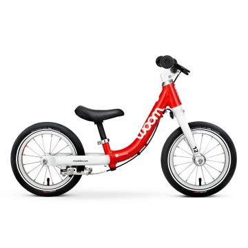 Bicicleta fara pedale pentru copii Woom 1 Classic Rosu