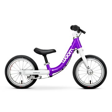 Bicicleta fara pedale pentru copii Woom 1 Classic Violet Bicicleta fara pedale pentru copii Woom 1 Classic Violet