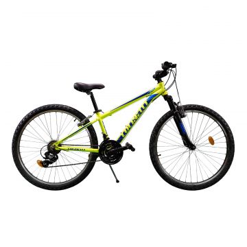 Bicicleta MTB Colinelli COL23, Marimea 330 mm, 26 inch, Verde, Schimbator Shimano, 21 Viteze, Cadru Aluminiu, Frane V - Brake