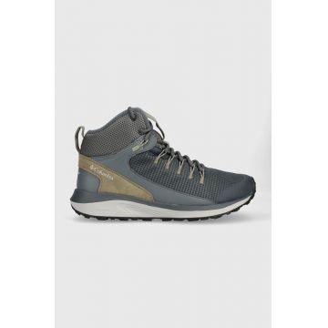 Columbia pantofi Trailstorm Mid Waterproof bărbați, culoarea gri 1938881.SS23-053