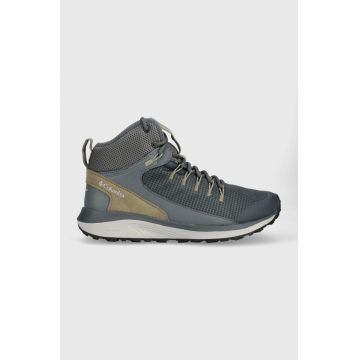 Columbia pantofi Trailstorm Mid Waterproof barbati, culoarea gri