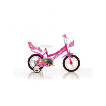 Dino bikes - Bicicleta cu pedale, 12 , Roz
