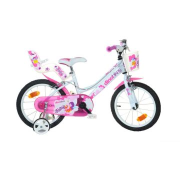 Dino Bikes - Bicicleta cu pedale 166 RSN 05, 16 , Cu roti ajutatoare