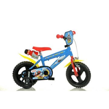 Dino Bikes - Bicicleta cu pedale , Thomas and Friends, 12 , Cu roti ajutatoare, Multicolor