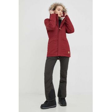 Rip Curl geaca Rider Parker culoarea bordo