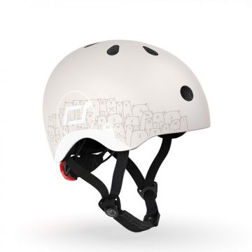 Casca de protectie pentru copii, sistem de reglare magnetic cu led, XXS-S, 45-51 cm, 1 an+, Ash Reflectorizant, Scoot Ride