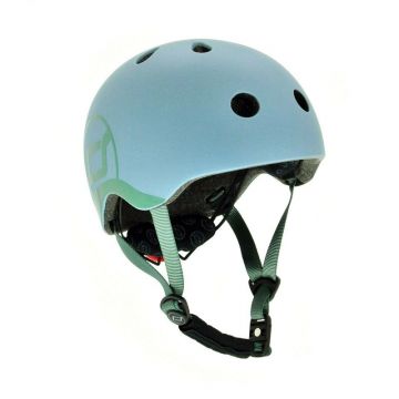 Casca de protectie pentru copii, sistem de reglare magnetic cu led, XXS-S, 45-51 cm, 1 an+, Steel, Scoot Ride