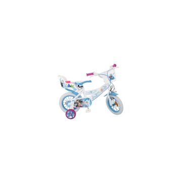 Toimsa - Bicicleta cu pedale , Disney Frozen, 14 , Cu roti ajutatoare, Multicolor
