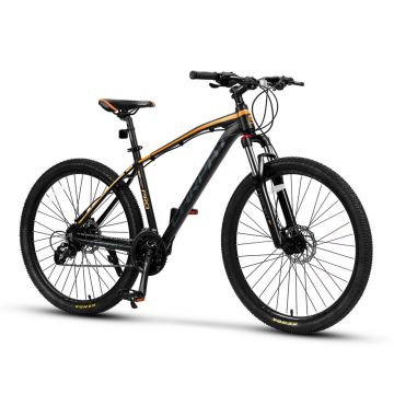 Bicicleta Mountain Bike CARPAT PRO C27225H 27.5 inch cadru aluminiu culoare negruportocaliu