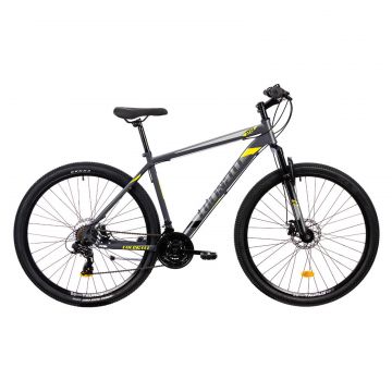 Bicicleta MTB Colinelli COL05, Marimea L, 29 inch, Gri, Schimbator Shimano, 21 Viteze, Cadru Otel, Frane pe Disc